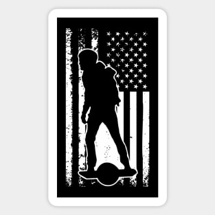 Onewheel Nation American Flag One wheel Rider Magnet